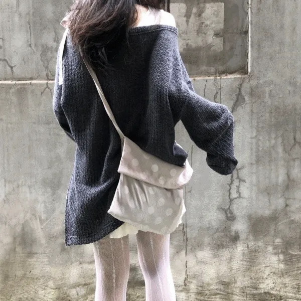 [당일발송] mood dot long bag (2color) / 무드 도트 롱 백