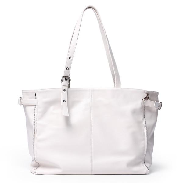 지퍼쇼퍼백 zipper shopper bag L goat cream