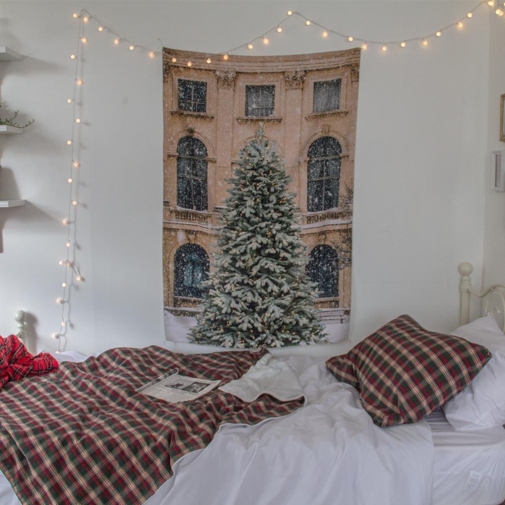윈터인유럽 부쿠레슈티 패브릭포스터 커튼 크리스마스 벽장식 벽트리  3size