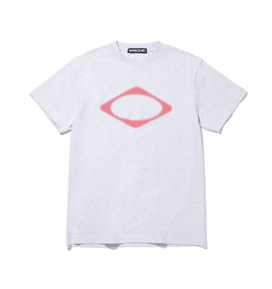 RHOMBUS BLUR T-SHIRTS BASIC_MELANGE GREY