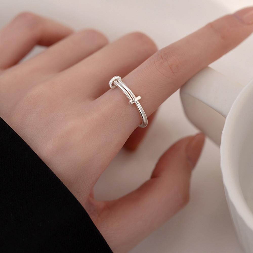 실버925 로프 매듭 링 반지 [실버] N359