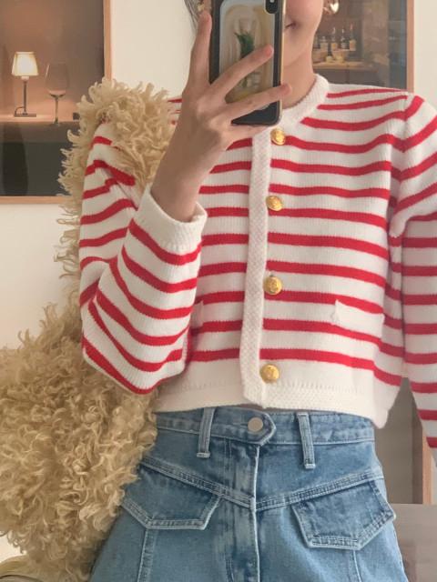 애플 스트라이프 가디건