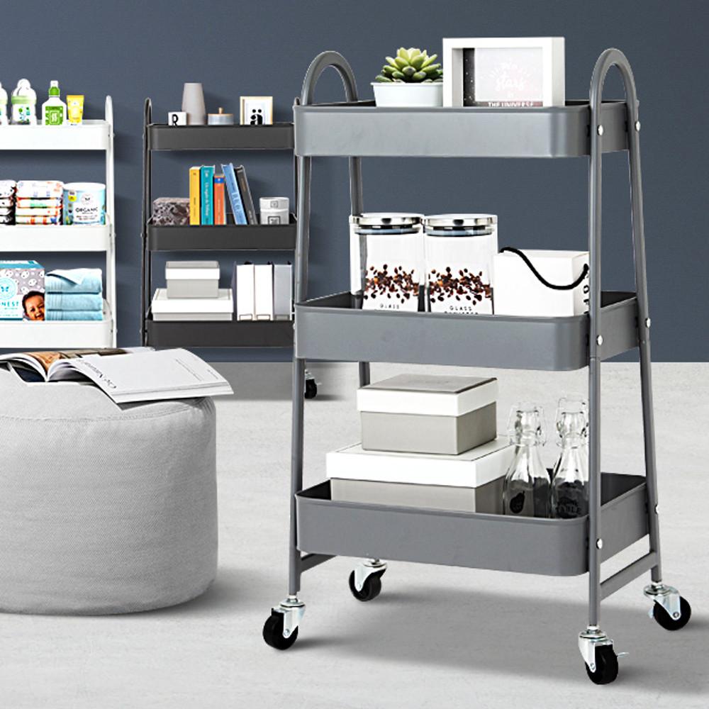 토치 이동식트롤리 3단 바퀴달린 슬림 트레이선반 세탁실틈새수납장 이동