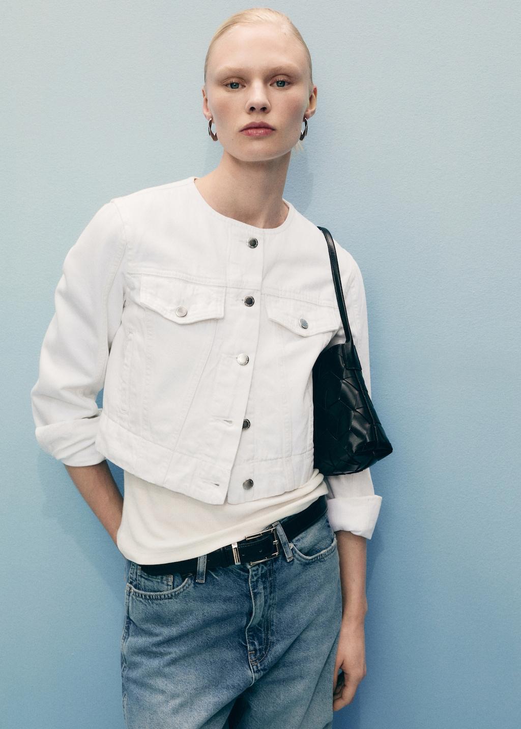 Veste en jean crop