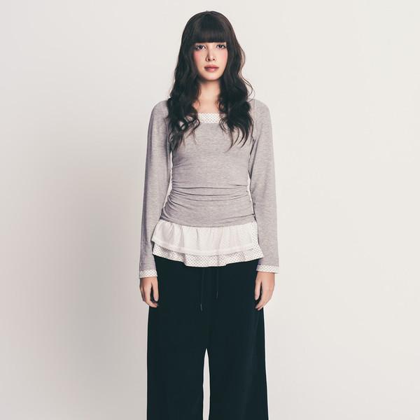 check folding sweatpants / black