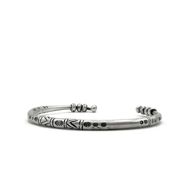 KAREN HILL TRIBE silver Multi Stamped Cuff Bracelet