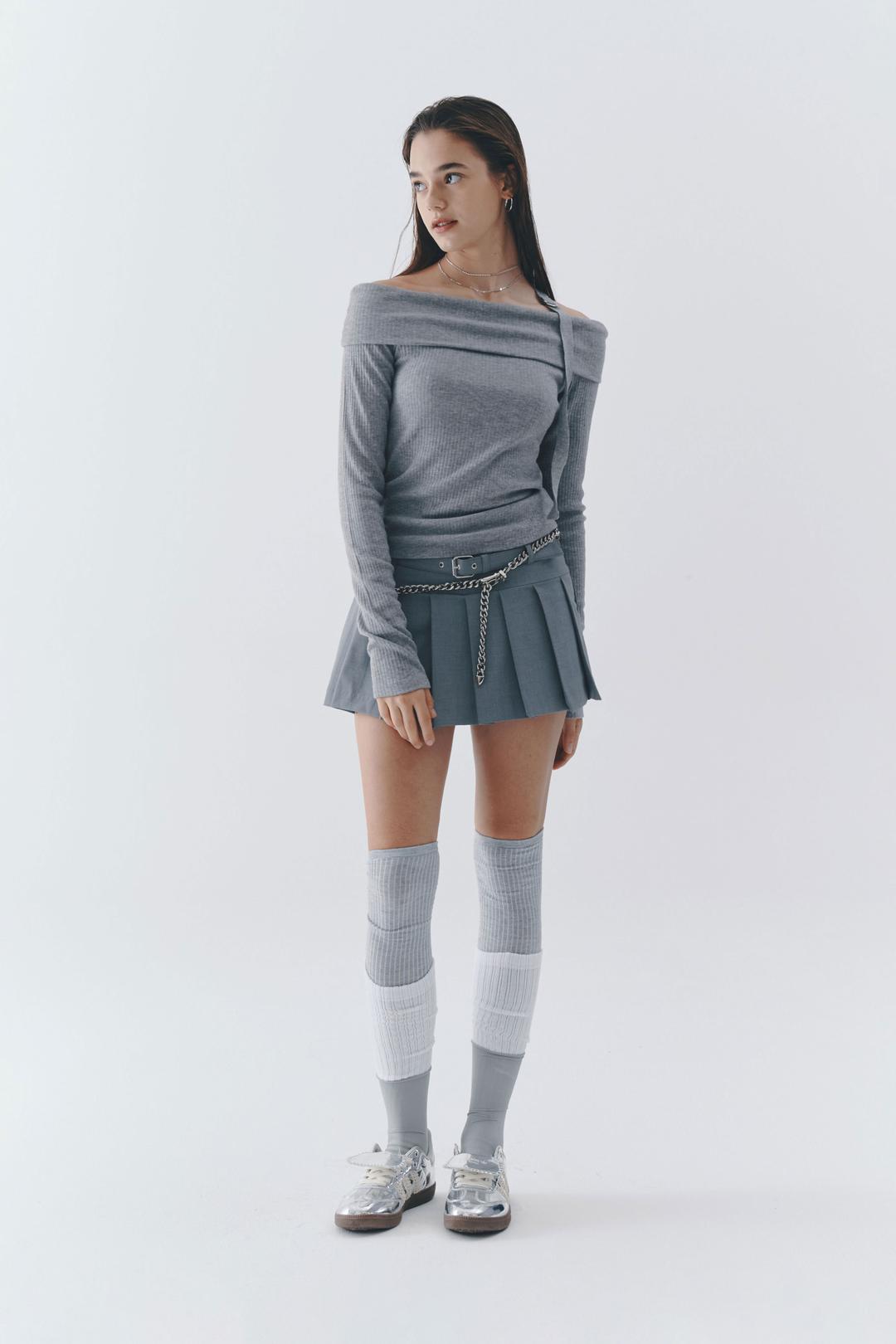 SERENA OFF-SHOULDER KNIT (GREY) / PRE-ORDER 10/13 출고