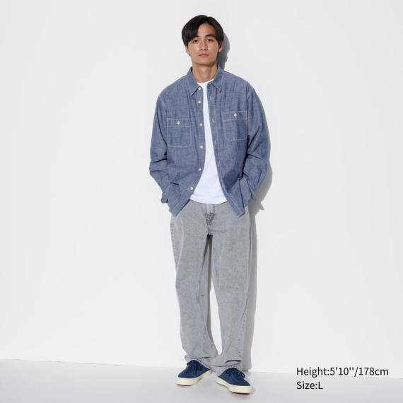 샴브레이워크셔츠(긴팔)