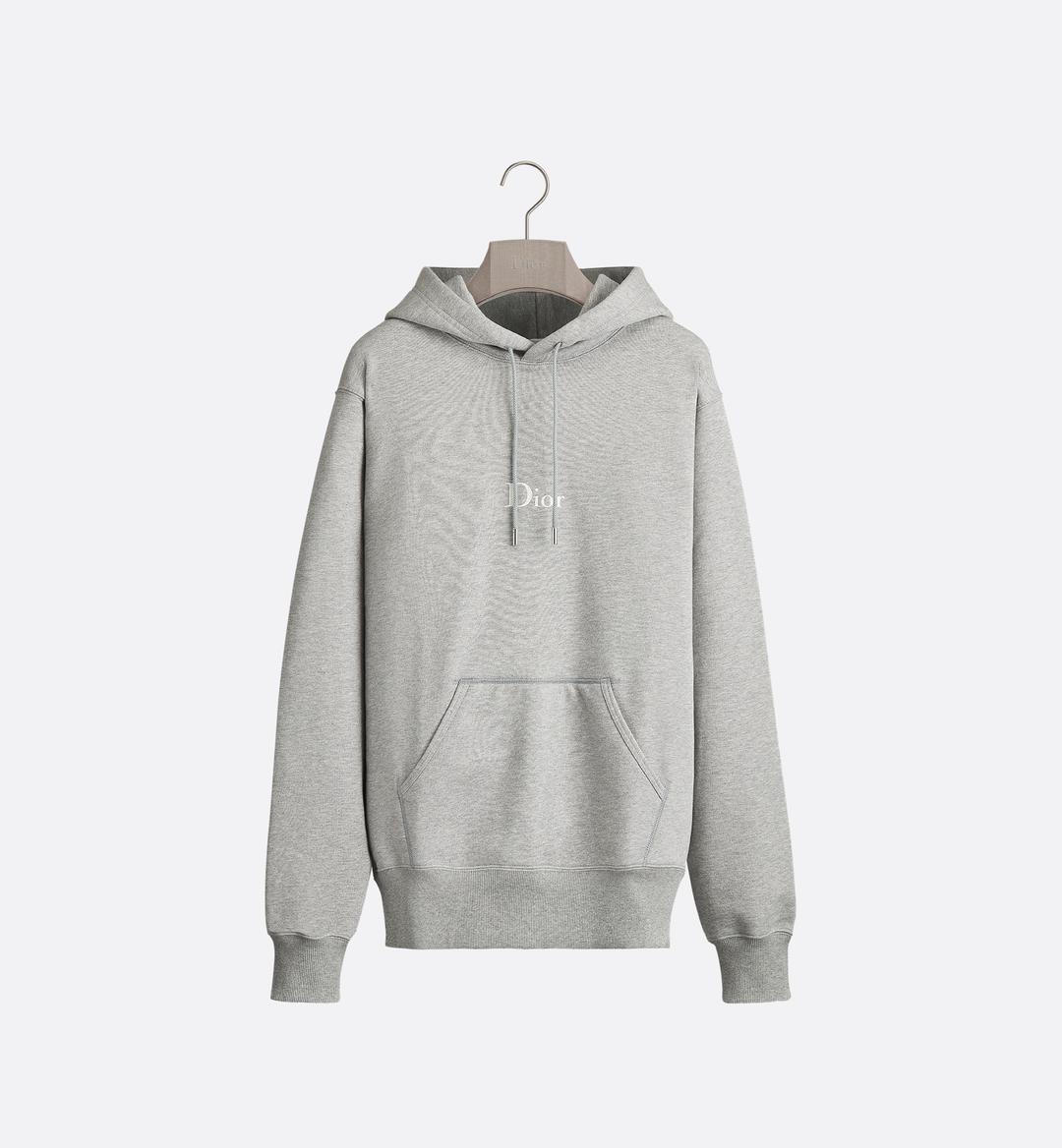 디올 자수 후드 스웨트셔츠, 캐주얼 핏