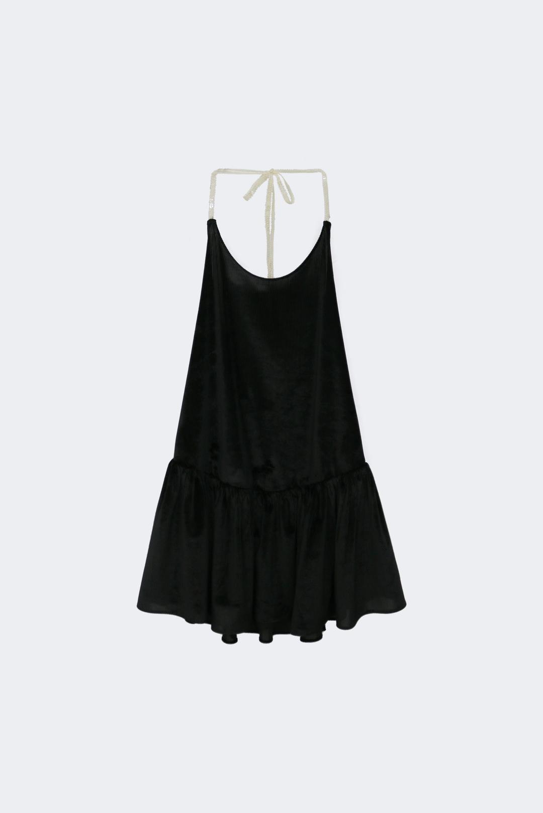 Velvet Mini Dress_Black