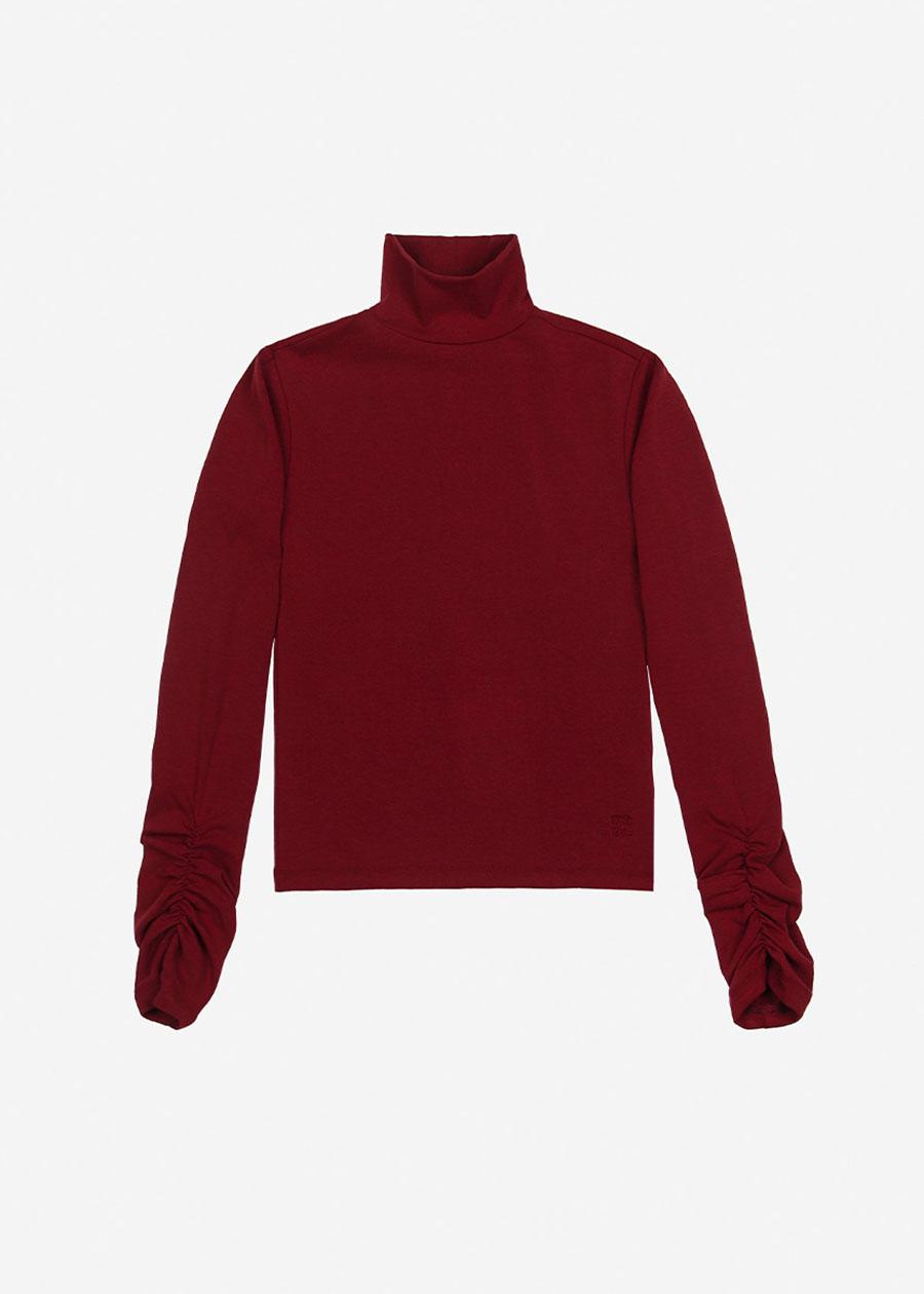 雨花 BASIC POLA WITH NECK WARMMER DEEP RED