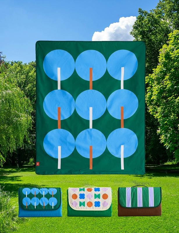 롤롤 폭신한 솜누빔 휴대용 방수 피크닉매트 돗자리