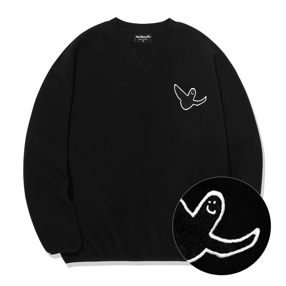 엔젤 플리스 풀오버 블랙