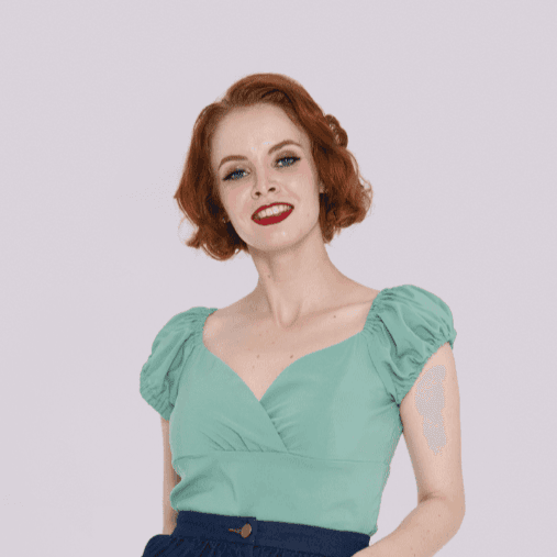 Rita Softie Blouse Light Green