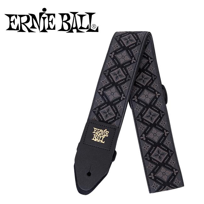 어니볼 기타 & 베이스 스트랩<br> Regal Black Jacquard (P04093)