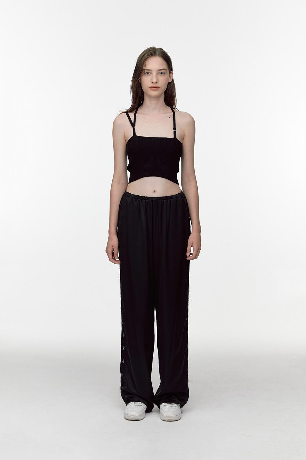 RING STRAP KNIT TOP [BLACK][6/30 순차배송]