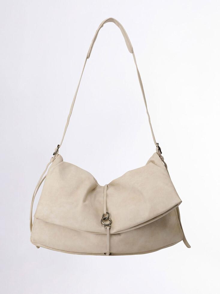 Folded Slouchy Bag Dirty Ivory