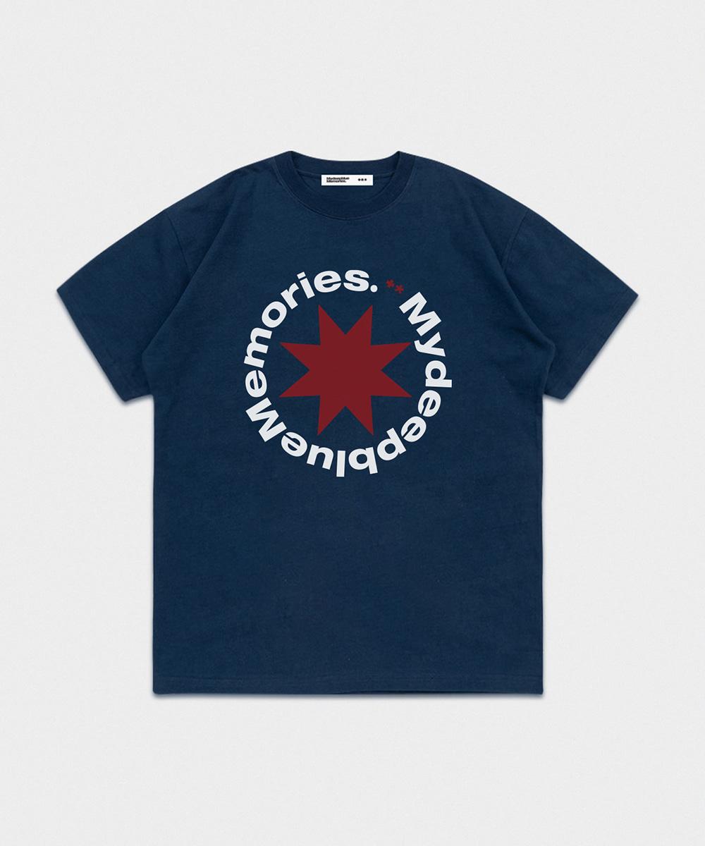 Mm FRONT ROUND T-SHIRTS (NAVY)