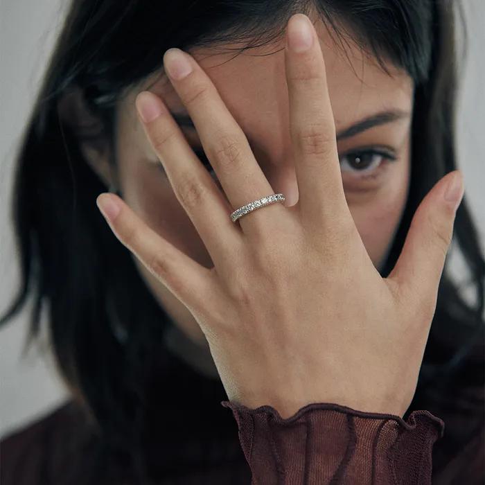 [925 silver] Cinq.silver.219 / epais anse dew ring