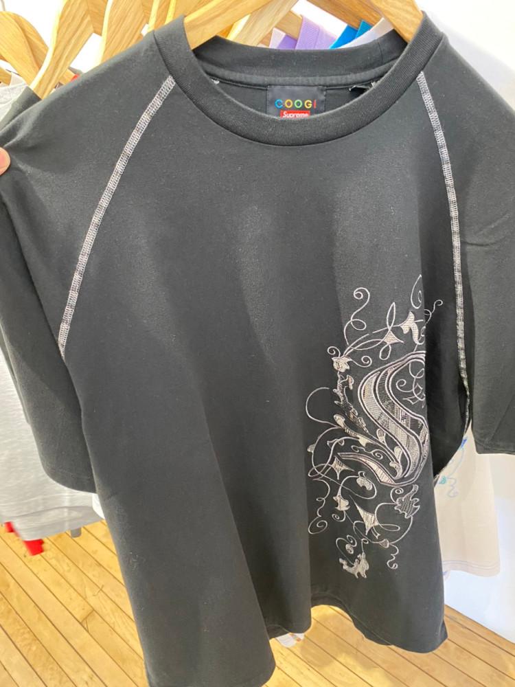 슈프림 쿠지 반팔티 블랙 Supreme Coogi Raglan S/S Top SS23