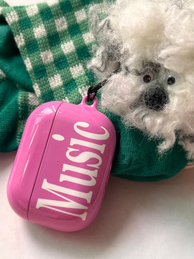 (10월 첫째주 입고) Pink Music Airpods Case (Hard) /archive tag