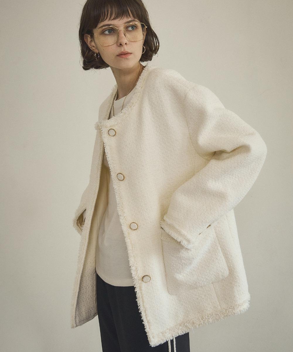 O3735 라운드 트위드 재킷(3 color)