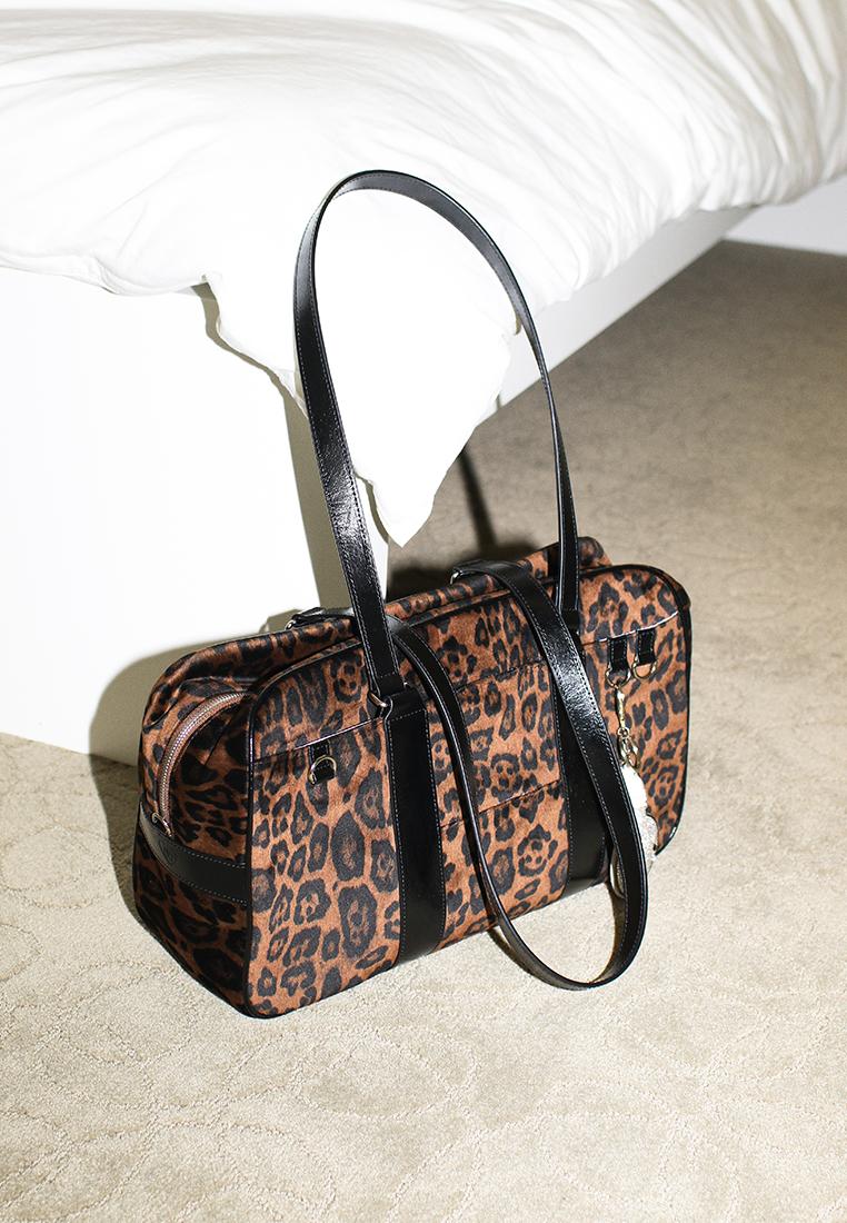 LEATHER COMBIE SCHOOL BAG_LEOPARD