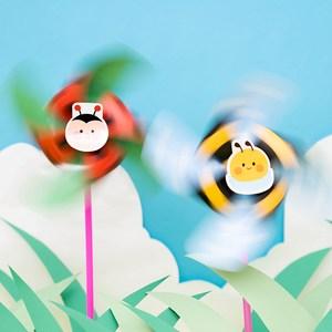 민화샵 곤충 바람개비 만들기 UDPPP0932, 20개, 꿀벌