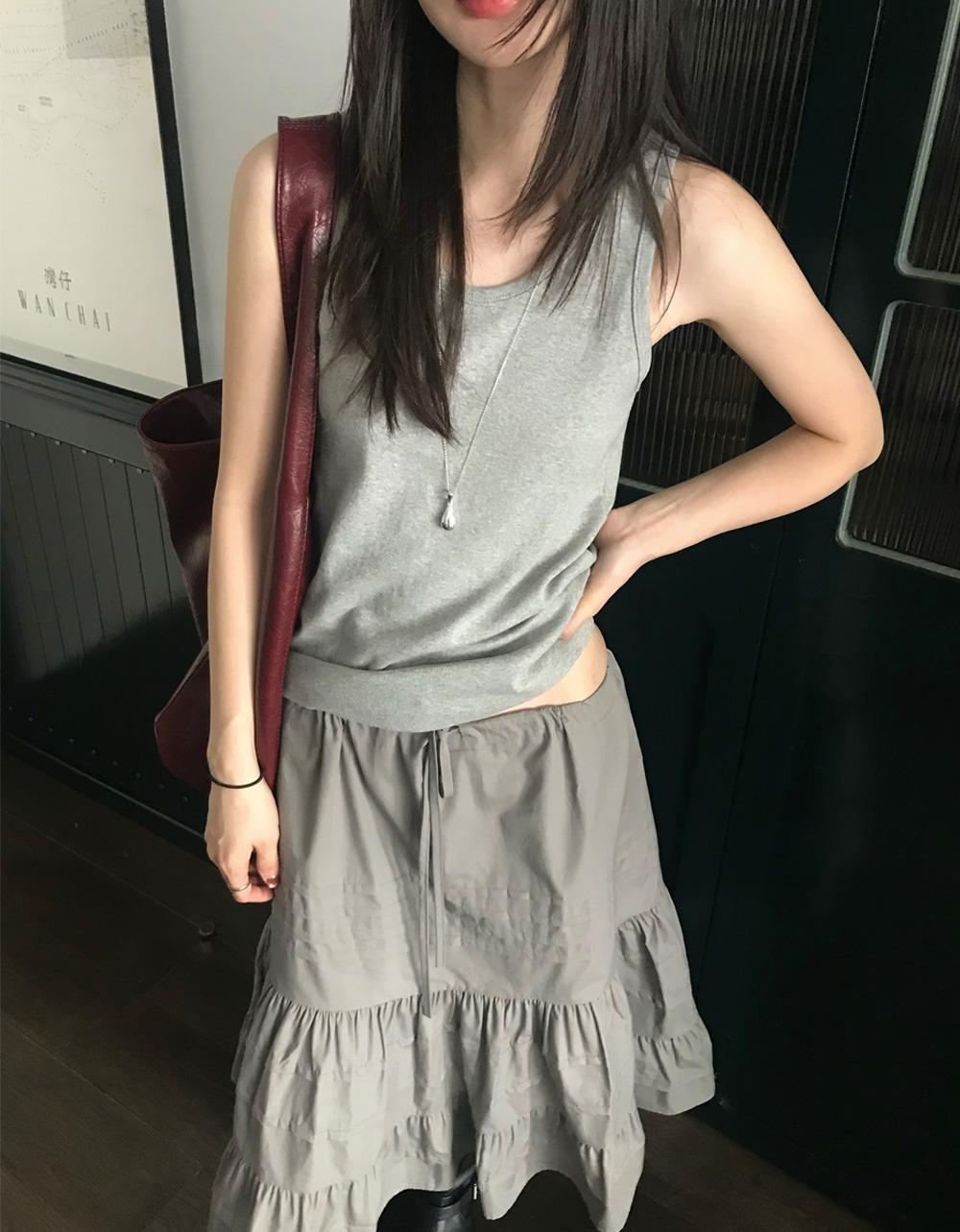 와이드 코튼 나시 TOP