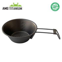 티탄 폴딩 시에라컵 150ML(샌딩) 캠핑용품 백패킹 등산용품 AMG TITANIUM