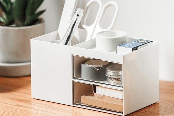 모던 스퀘어 화장품 악세사리 문구 미니 서랍 수납함 보관함