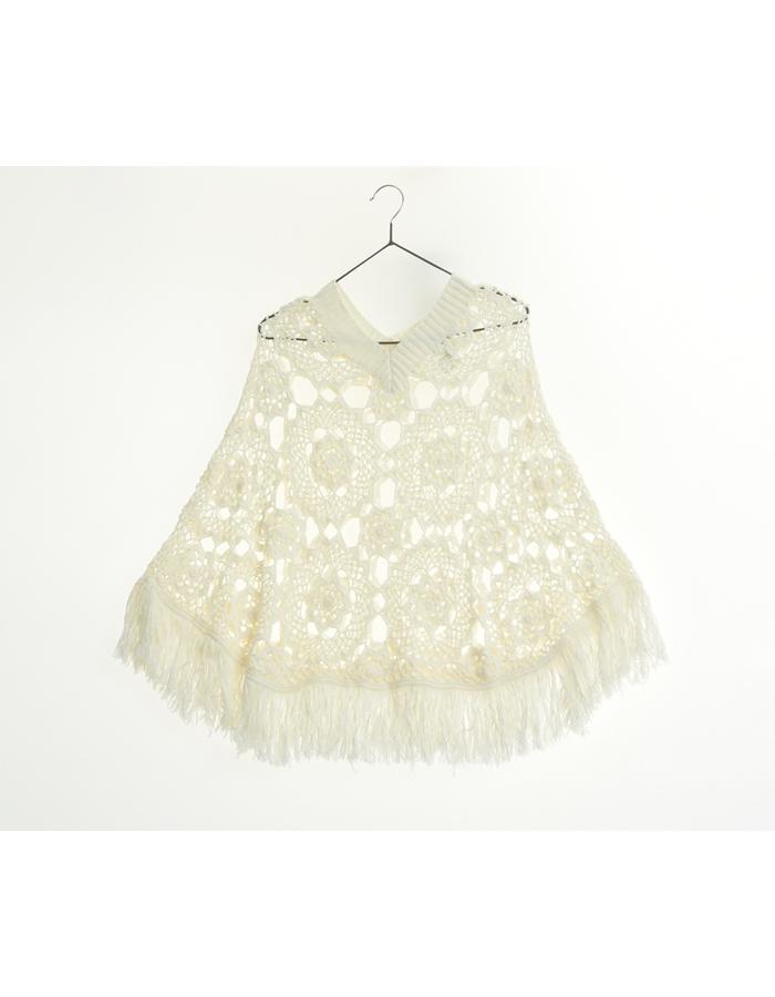 JAYRO SWHITE 아크릴 크로쉐 케이프 / WOMAN FREE