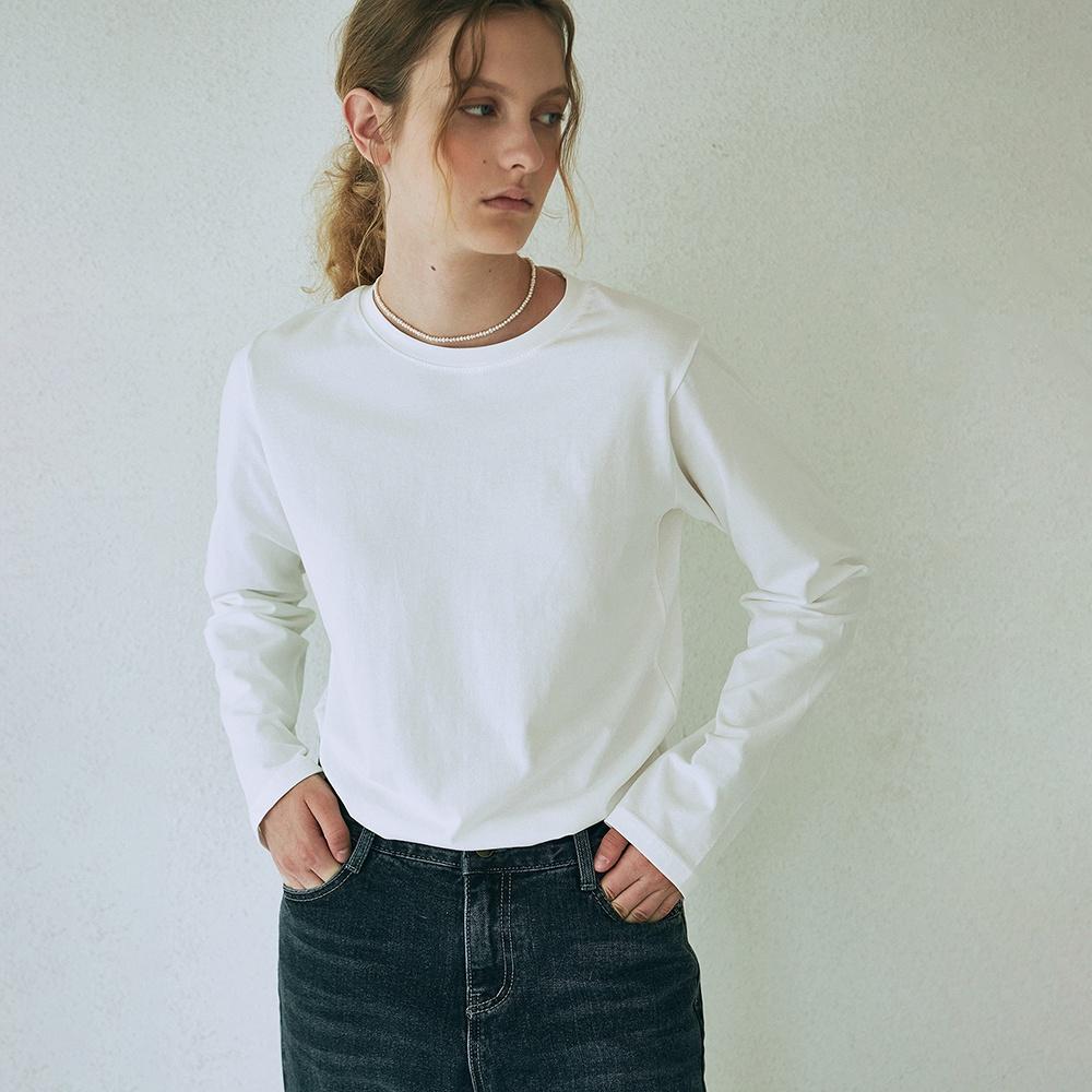 SIMPLE LONG SLEEVE TSHIRT_IVORY