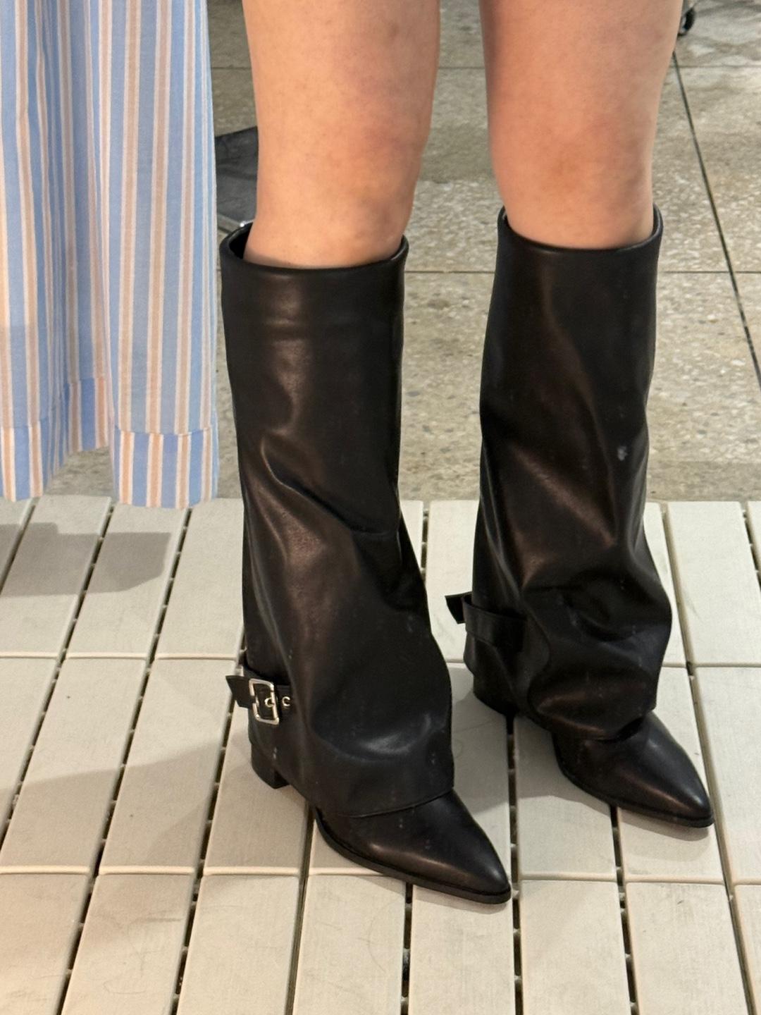 [하체커버 추천템 4탄!] 원 버클 뾰족 부츠