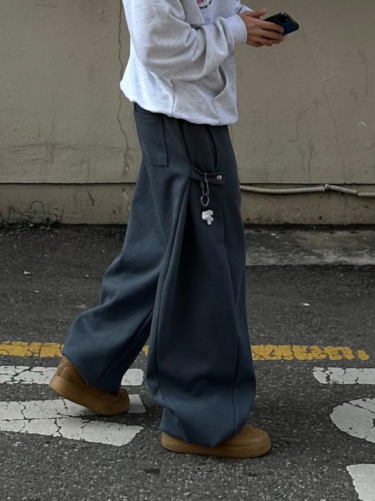 (기획) 사이드 스냅 스웻팬츠 벌룬팬츠 6C