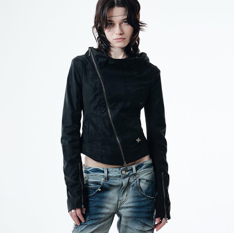 KAEL DRAPED JACKET (BLACK)