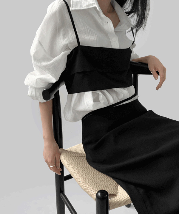 매니크 아리츠 레이어드 뷔스티에 블라우스