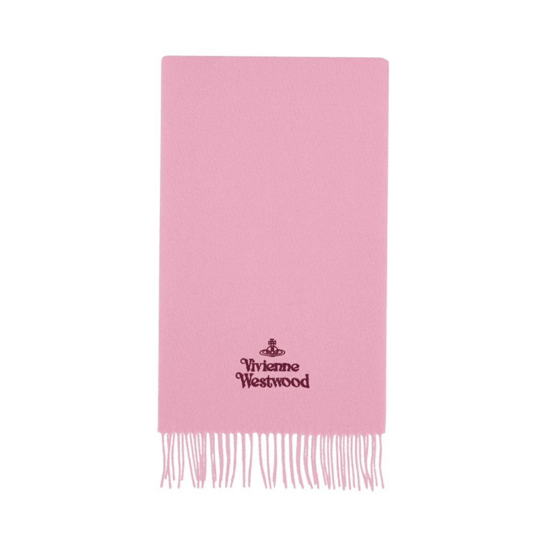 Vivienne Westwood Embroidered Logo Muffler Pink