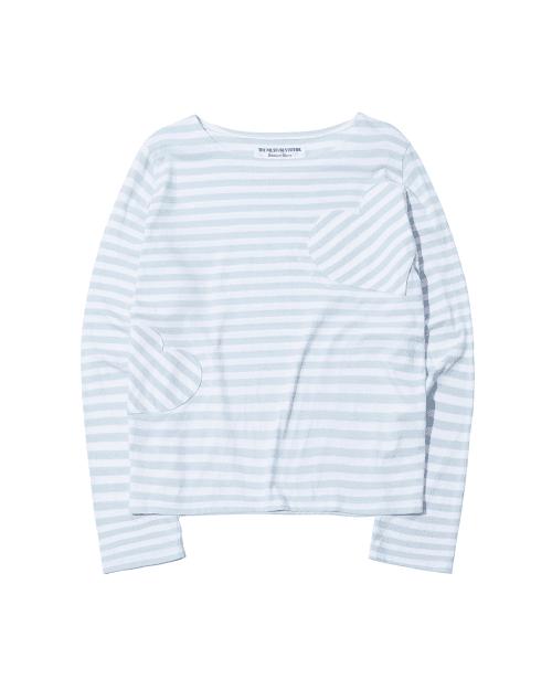 HEART STRIPE LONG T-SHIRT (BLUE)