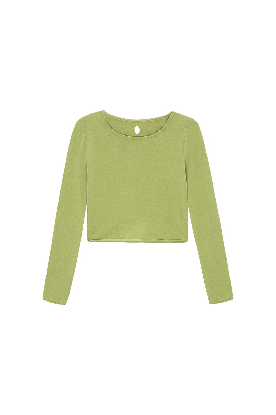 Back Cutout Knit - olive