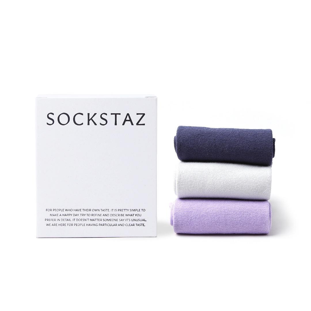 STG035 SOCKSTAZ 컬러 플레인 3P 기프트세트 A