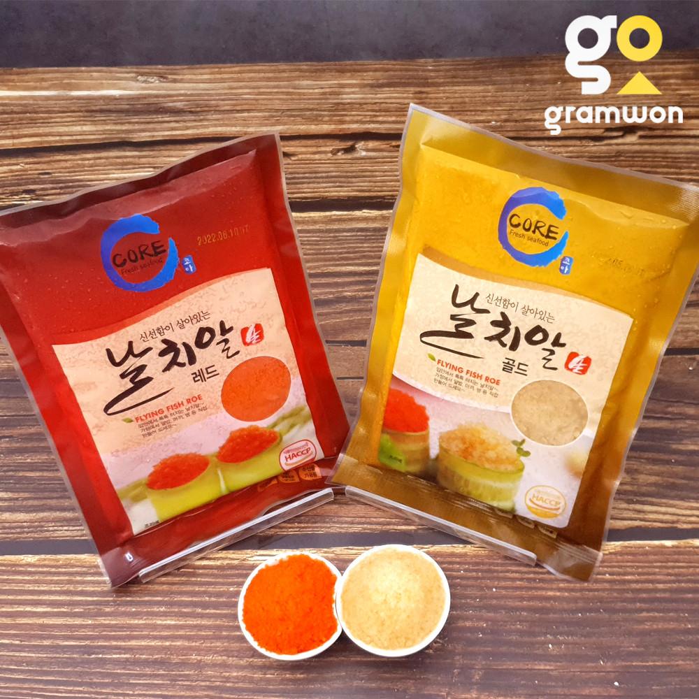 날치알 500g 레드 골드 그린 HACCP 국내가공 코아식품