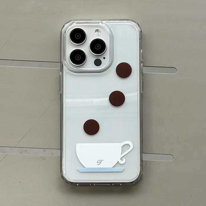[+맥세이프] 젤리 하드 폰케이스 - Drink(cocoa)