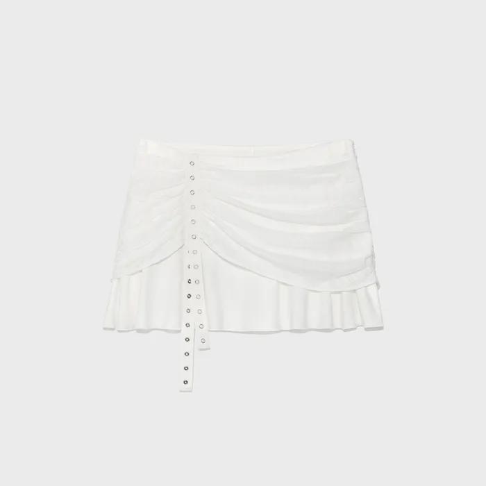 MISTY SHEER MINI SKIRT (WHITE)