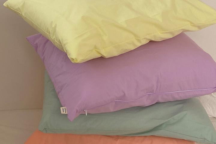 60수 고밀도 바이오워싱 파스텔 베개커버-6color
