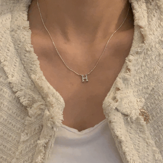 [A~Z/silver 925] dearest initial necklace