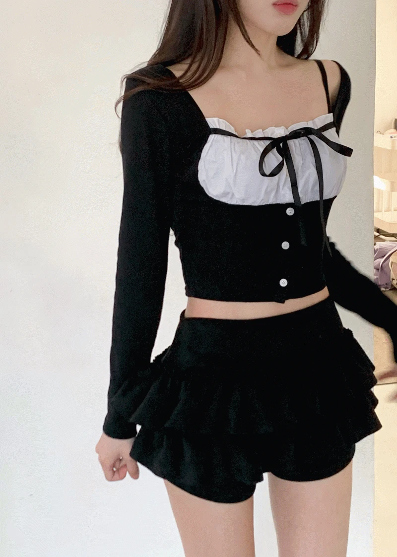 [ MD PICK! ] 키씨 리본 코르셋 T