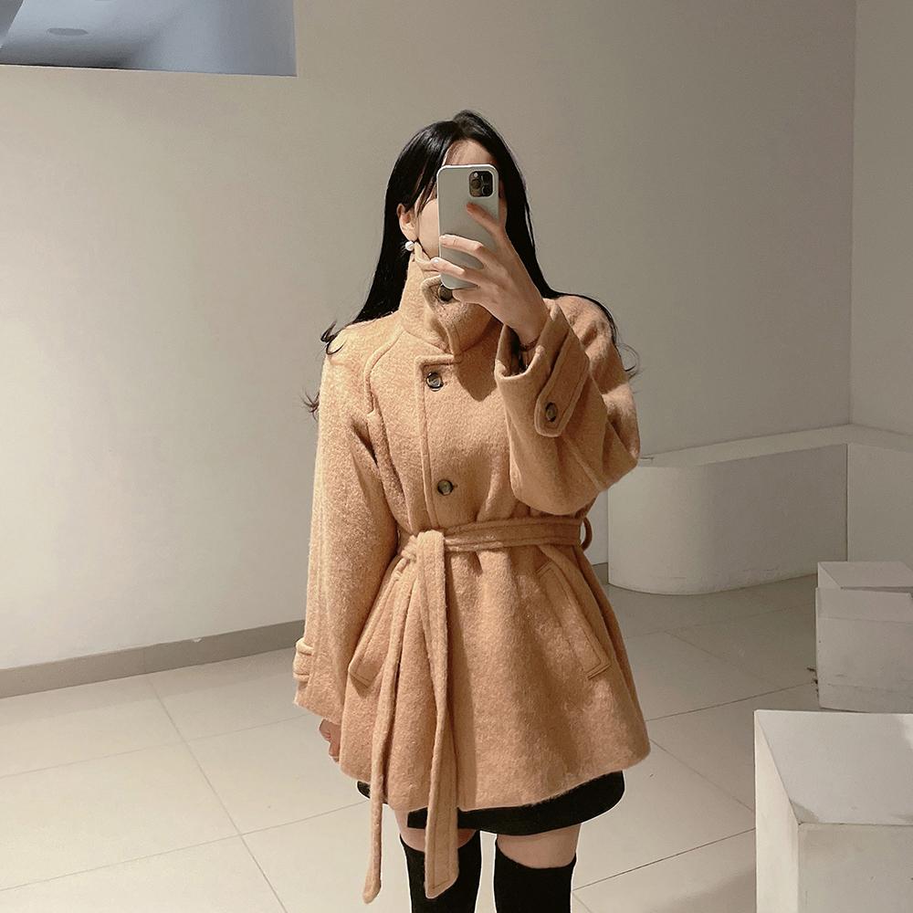 오브 (프리오더)포리 하이넥 알파카 코트