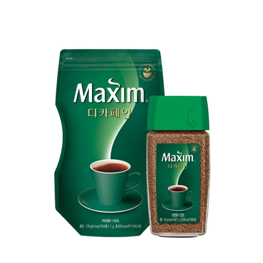 맥심 디카페인 병 100g ,리필170g / 동서식품 커피믹스 무카페인