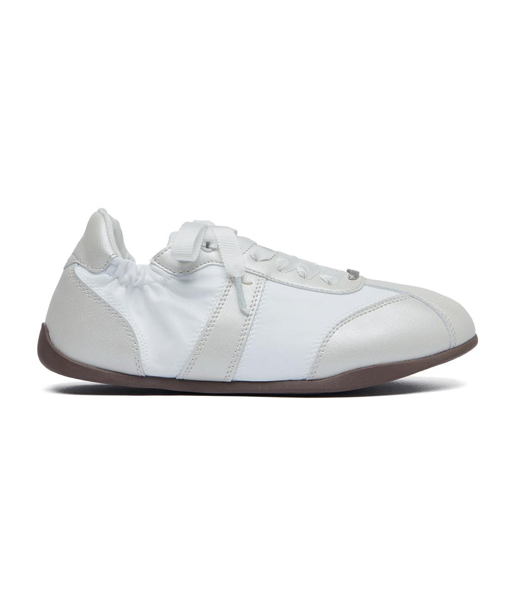 SCRUNCH FLAT SNEAKERS - CREAM